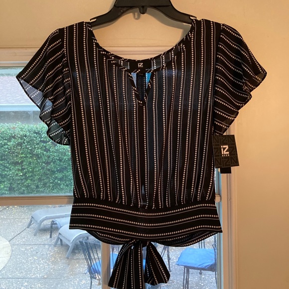 Kohl's Tops - Black & White Polka-dot Top